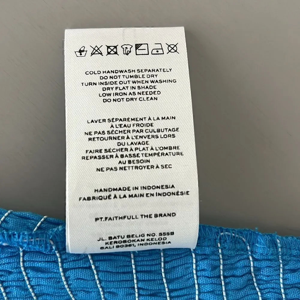 NWT Faithful the Brand Esti Skirt in Turquoise Size M